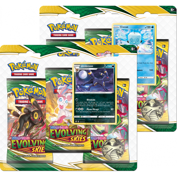 Evolving Skies 3 Pack Blister - Pre-Order Random Artwork - ESTIMATED August 2021